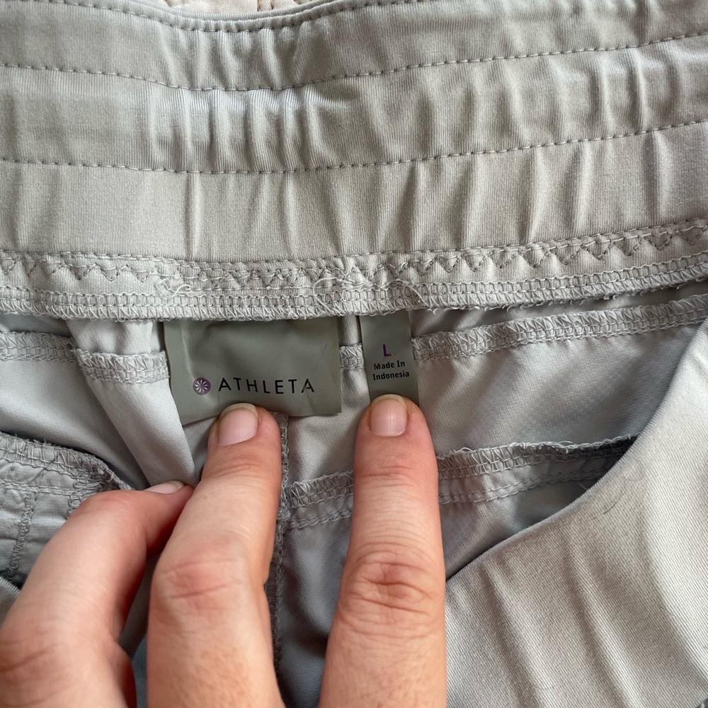 Athleta Light Gray Performance Shorts - image 3
